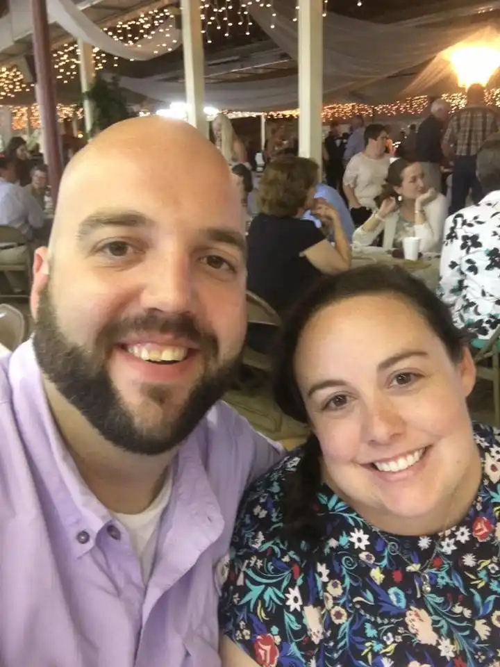 A selfie of Cody Bauman and his wife, Grace Bauman